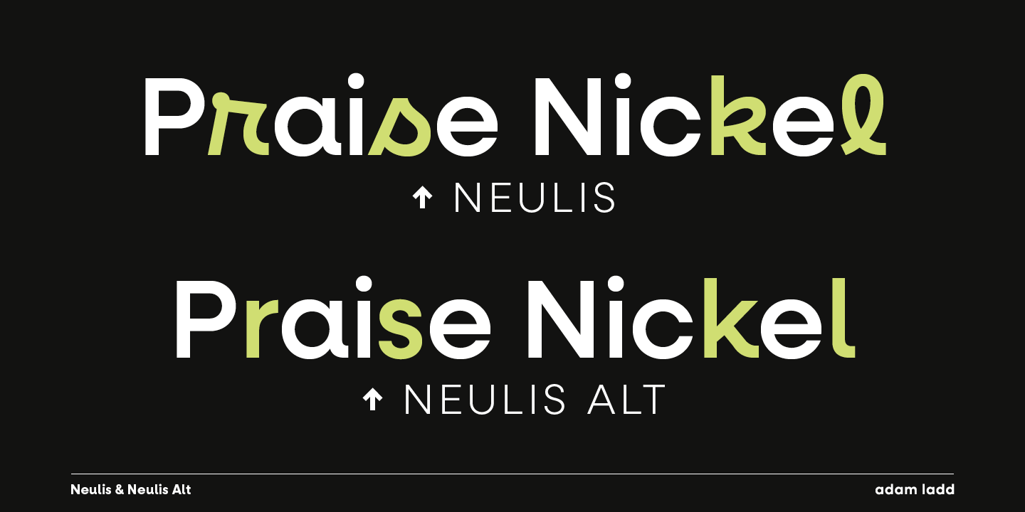 Przykład czcionki Neulis Bold Italic